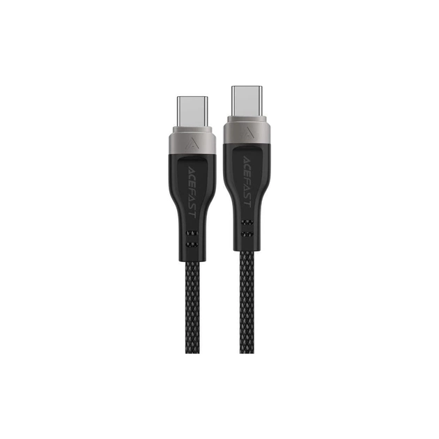 Дата кабель USB-C to USB-C 1.2m 60W 3A nylon black Acefast (6974316280217) - изображение 1