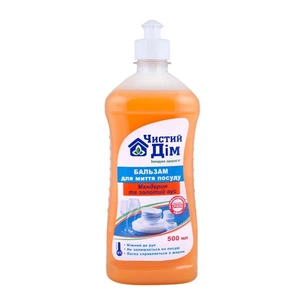 Засіб для ручного миття посуду Чистий Дім Мандарин та золотий вус 500 мл (4820091143952) зображення 1