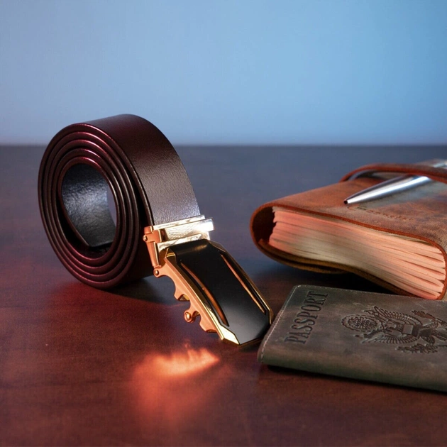 Ремінь Vintage З автоматичною пряжкою Коричневий (20209) - зображення 10