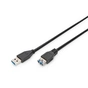 Дата кабель USB 3.0 AM/AF 3.0m black Digitus (AK-300203-030-S) - уменьшенное изображение 1