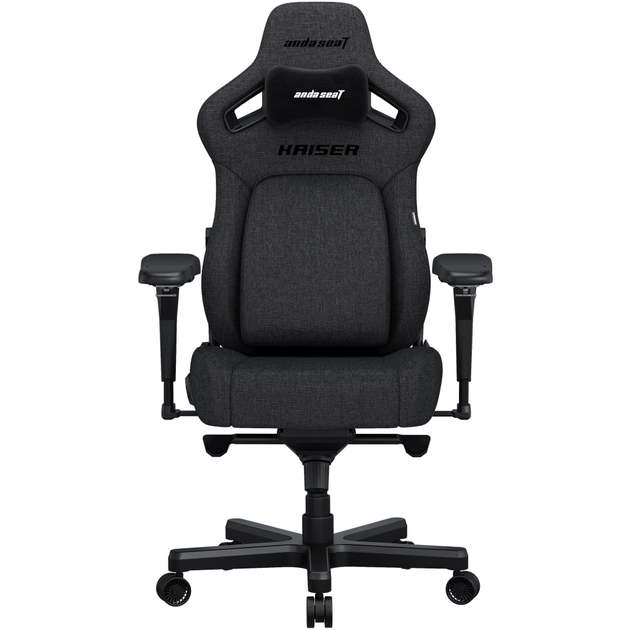 Крісло ігрове Anda Seat Kaiser 4 Linen Fabric Size L Dark Gray (AD12YDDC-L-20-GB-CF) - зображення 1