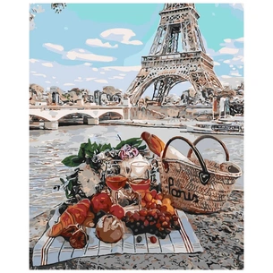 Картина по номерам Strateg Пікнік під Ейфелевою вежею 40х50 см (SY6088) зображення 1