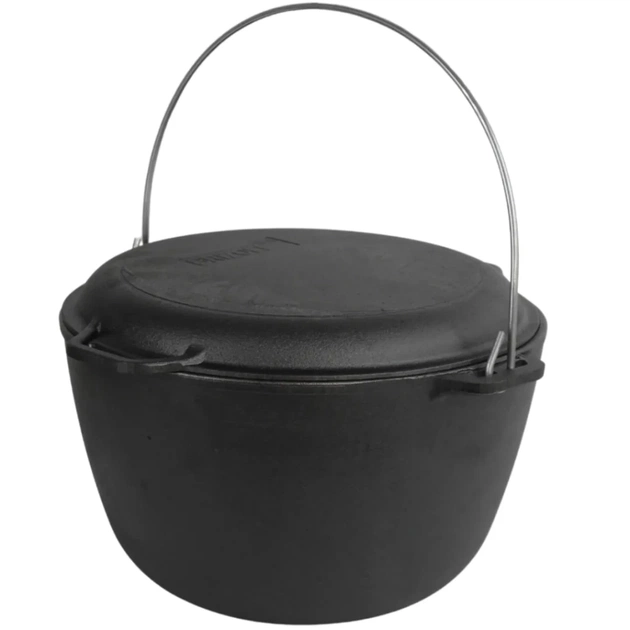 Котел туристичний Brizoll чавунний з кришкою-сковородою10 л (KT10-2) - picture 1