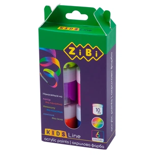 Акрилові фарби ZiBi KIDS Line NEON 6 кольорів по 10мл (ZB.6661) зображення 1