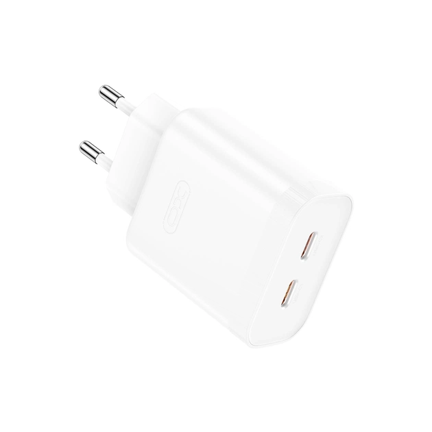 Зарядний пристрій XO L105 2xUSB-C PD35W White (L105.white) - зображення 1