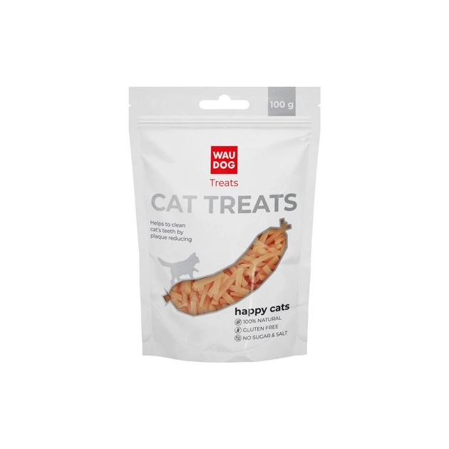 Ласощі для котів WAUDOG Treats Курячі смужки 100 г (4440) - зображення 1