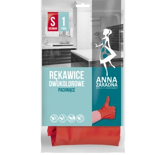 Рукавички господарські Anna Zaradna гумові двоколірні з ароматом S 1 пара (5903936021048) зображення 1