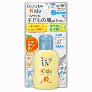 Средство от загара Biore UV Kids Pure Milk SPF 50+/PA++++ Детское молочко 70 мл (4901301378453) изображение 1