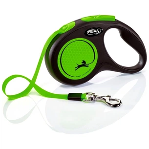 Поводок для собак Flexi New Neon лента S 5 м/15 кг зеленый (4000498032015) изображение 1