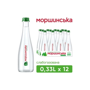 Мінеральна вода Моршинська Преміум 0.33 сл/газ скл. (4820017000598) изображение 1