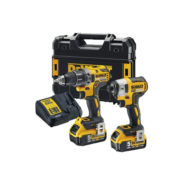 Набір електроіструментів DeWALT 2 од. 18 В XR Li-lon, вага 6.61 кг, кейс TSTAK, 2 АКБ та ЗП (DCK268P2T) - picture 1