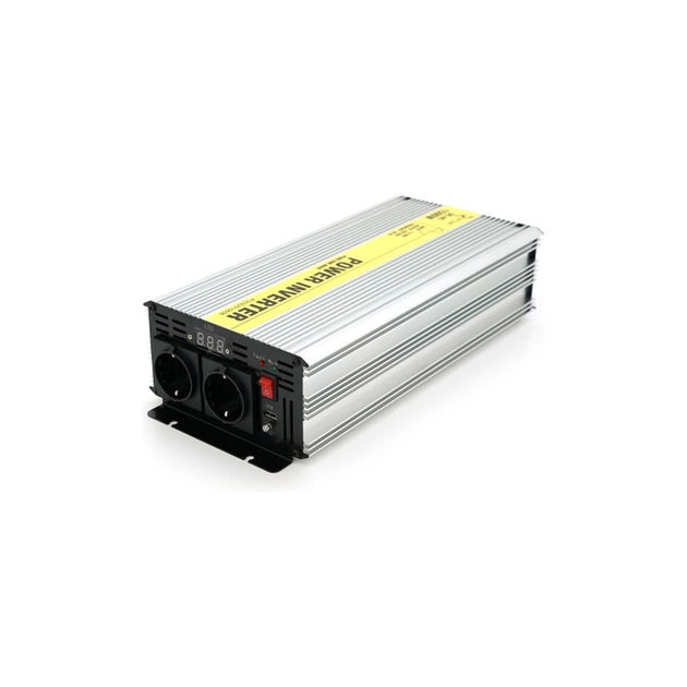 Автомобільний інвертор 12V/220V 1500W чиста синусоїда, 2xShuko, 1xUSB Ritar (RSC-1500) - изображение 1
