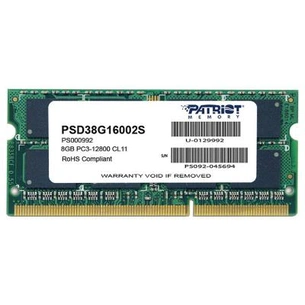 Модуль пам'яті для ноутбука SoDIMM DDR3 8GB 1600 MHz Patriot (PSD38G16002S) зображення 1