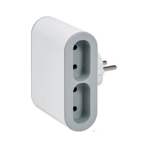 Мережевий розгалужувач Legrand Стандарт 4х2К бічні розетки 6А Білий/Сірий (049400) зображення 1