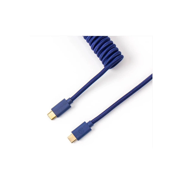 Дата кабель USB 2.0 AM to USB-C 1.36m Coiled blue Keychron (CABL_KEYCHRON) - изображение 1