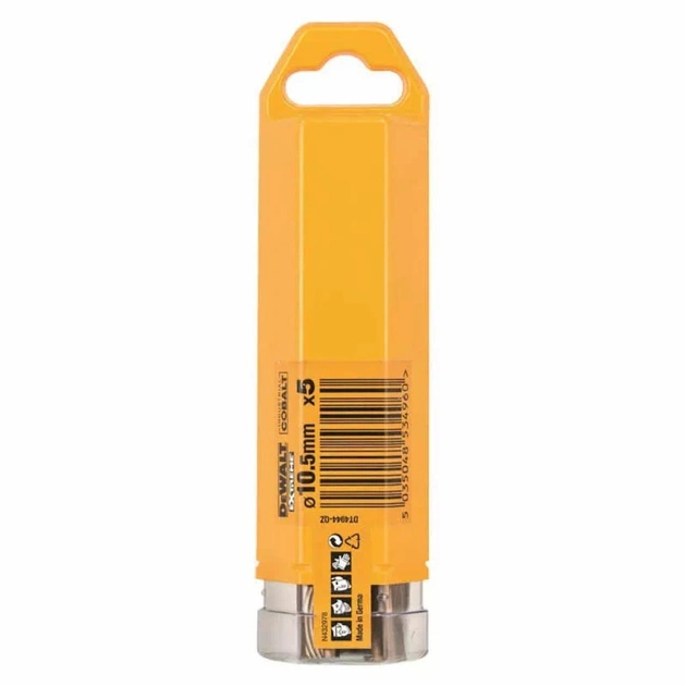 Свердло DeWALT EXTREME INDUSTRIAL COBALT HSS-CO, 10,5 х 133 х 84 мм, 5 шт (DT4944) - picture 3