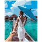 Картина по номерам Strateg Наречена на Мальдівах 40х50 см (VA-1777) - зменшене зображення 1