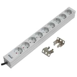 Силовий блок Zpas 19" 1U, 9хShuko, вилка С14 (W-LZ30-09-SU-000-K) зображення 1