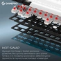 Клавіатура GamePro Asgard Valhalla MK210W Pro 65 RGB Wireless/Bluetooth/USB White (MK210W Pro) - зменшене зображення 9