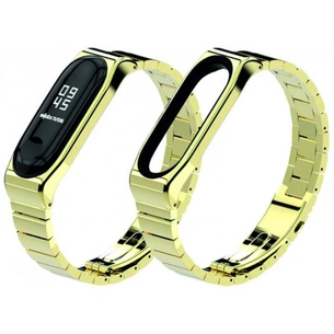 Ремінець до фітнес браслета XoKo Metal Premium для Mi Band 3/4 Gold (XK-XM-SB-GD) зображення 1