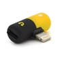 Перехідник Lightning M to 2xLightning F black-yellow Voltronic (YT-SL/2L) - зменшене зображення 2