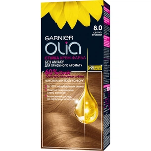 Фарба для волосся Garnier Olia 8.0 Світло-русявий 112 мл (3600542243827) зображення 1