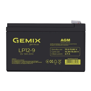 Батарея до ДБЖ Gemix LP 12В 9Ач (LP12-9) зображення 1