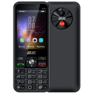 Мобільний телефон 2E E280 2025 Black (694743656220) зображення 1