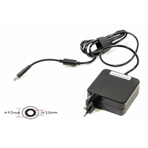 Блок живлення до ноутбуку PowerPlant DELL 220V, 19.5V 65W 3.34A (4.5*3.0) wall mount (WM-DL65G4530) зображення 1