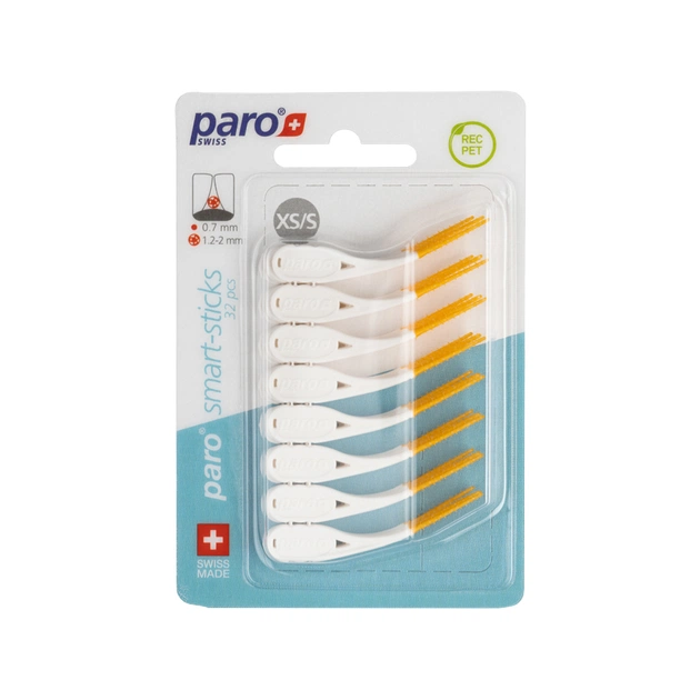 Щітки для міжзубних проміжків Paro Swiss Smart-sticks Безметалеві Розмір XS/S 32 шт. (7610458010655) - picture 2