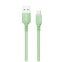 Дата кабель USB 2.0 AM to Micro 5P 1.0m soft silicone green ColorWay (CW-CBUM042-GR) - зменшене зображення 1