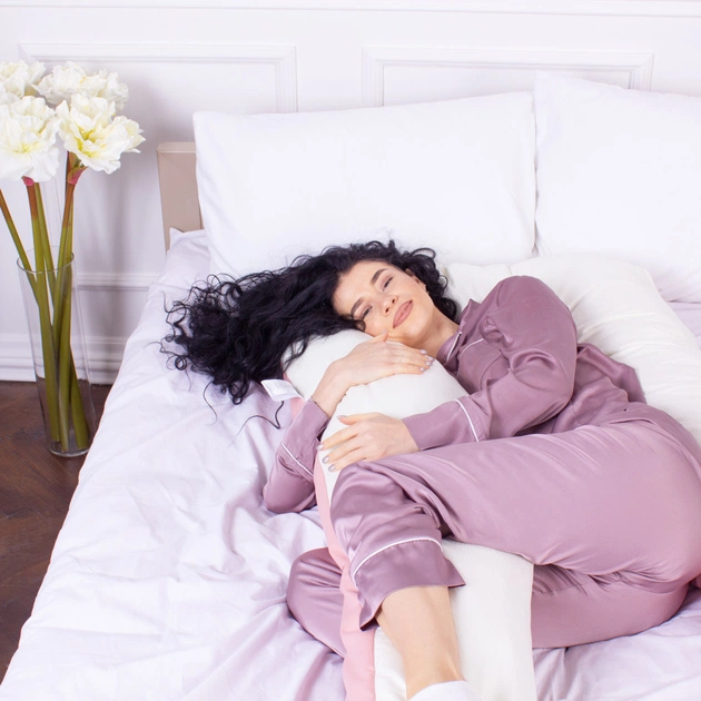 Подушка MirSon для вагітних та відпочинку Eco Line №8018 U-подібна Warm Sand (2200006178439) - picture 4