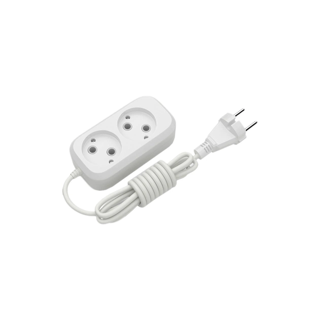 Сетевой удлинитель Electrum C-ES-1784 5.0m, 2 роз, white (C-ES-1784) - изображение 1
