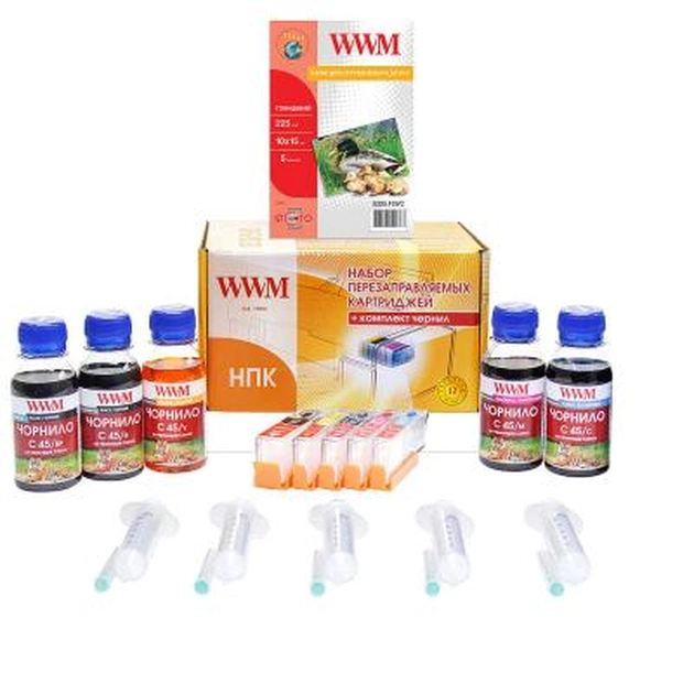 Комплект перезаправних картриджів WWM CANON MG5440/MG5540/MG6440 (RC.CLI451ARC) - picture 1