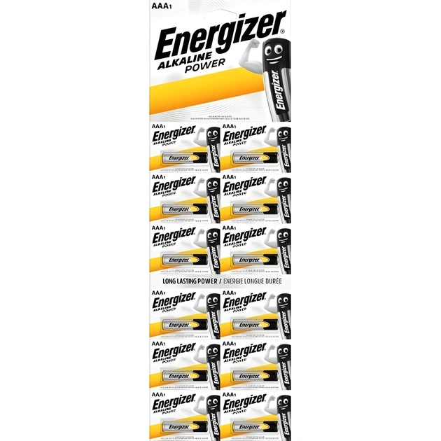 Батарейка Energizer AAA/LR03 BL 12шт(1штх12) відривний - зображення 1