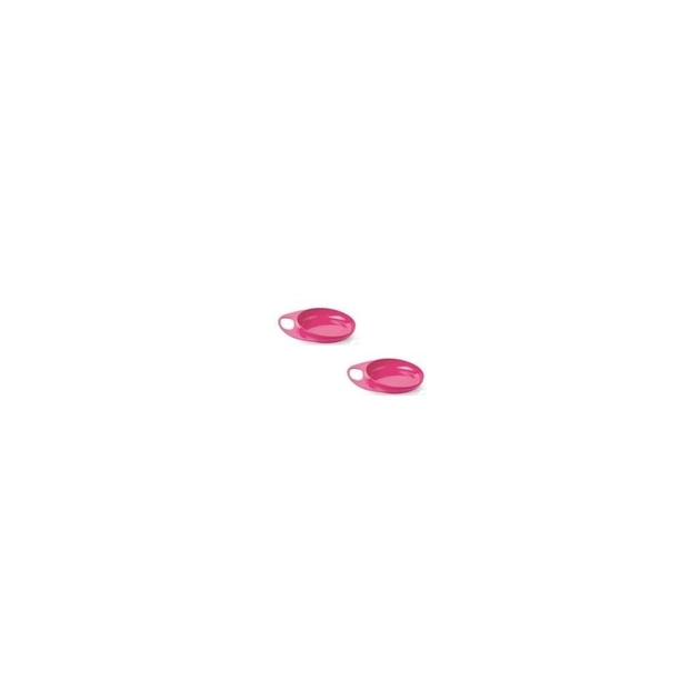 Тарелка детская Nuvita Easy Eating мелкая 2 шт. розовая (NV8451Pink) - изображение 1