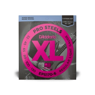 Струны для гитары D'Addario ProSteels Bass Light 6-String (32-130) (EPS170-6) изображение 1