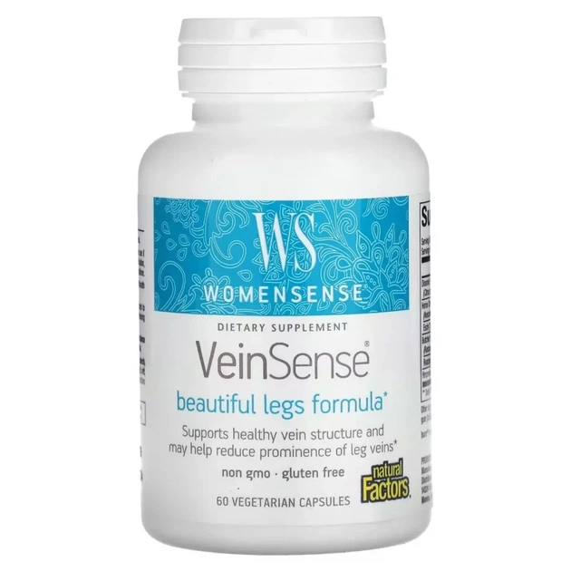 Витаминно-минеральный комплекс Natural Factors Поддержка вен для женщин, WomenSense, VeinSense, 60 вегетариански (NFS-04943) - изображение 1