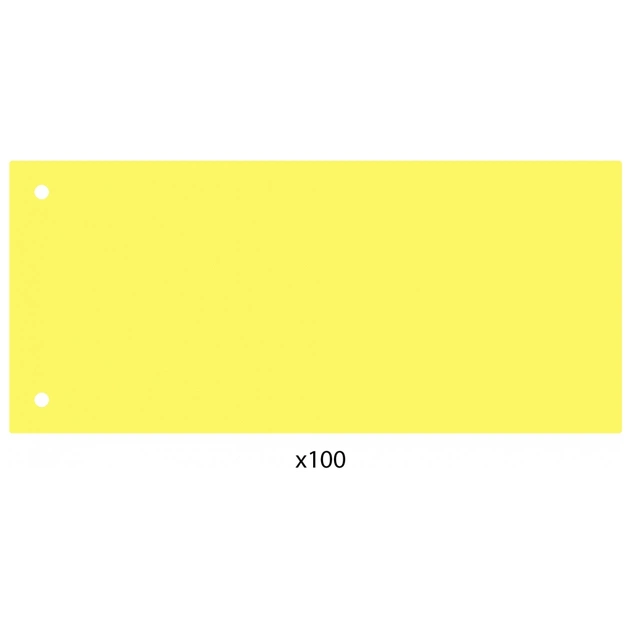 Роздільник сторінок Economix 240х105 мм , пластик, жовтий, 100 шт (E30811-05) - picture 1