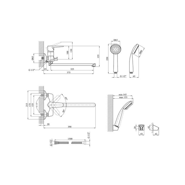 Змішувач Kroner KRM Elbe - C071 - picture 9