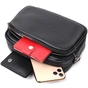 Сумка Vintage Компактна жіноча крос-боді з натуральної шкіри Чорна (22294) - зменшене зображення 8