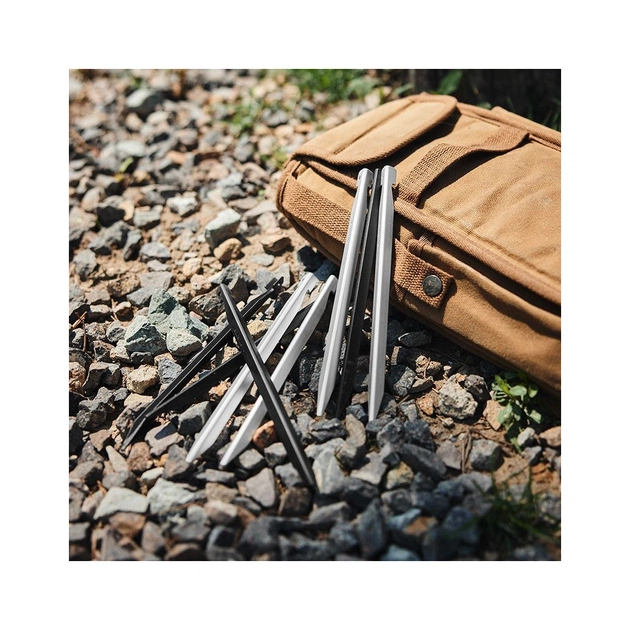 Комплект кілочків Naturehike CNK2300ZP016 20 см сріблясті 8 шт (6976023925030) - picture 7