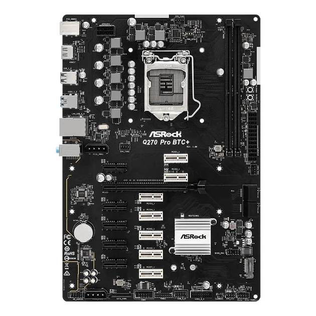 Материнська плата ASRock Q270 PRO BTC+ - зображення 1