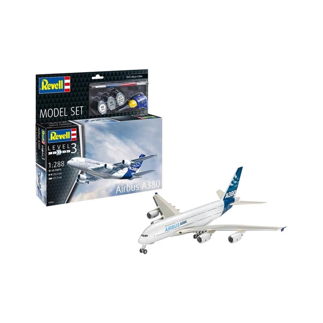 Збірна модель Revell набір Літак Airbus A380, рівень 3, 1:288 (RVL-63808) - изображение 1