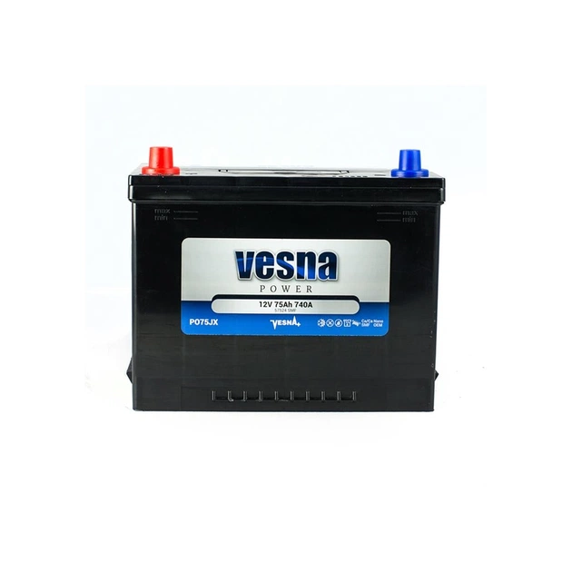 Аккумулятор автомобильный Vesna 75 Ah/12V Vesna Japan (415 775) - изображение 1