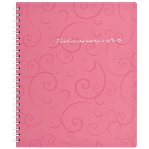 Блокнот Buromax spiral side, В5, 80sheets, Barocco, square, pink (BM.2419-610) зображення 1