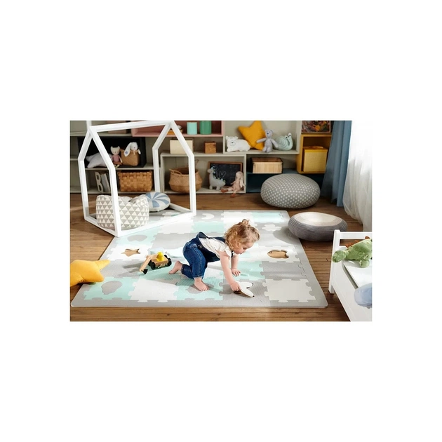 Дитячий килимок Kinderkraft Luno Shapes Yellow 30 елементів (5902533919338) - picture 7