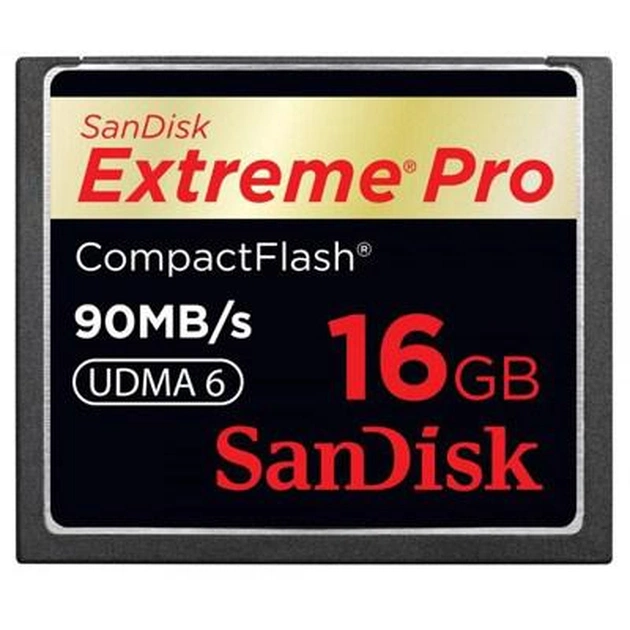 Карта пам'яті SanDisk 16Gb Compact Flash eXtreme Pro (SDCFXPS-016G-X46/SDCFXP-016G-X46) - изображение 1