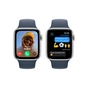 Смарт-годинник Apple Watch SE 2023 GPS 40mm Silver Aluminium Case with Storm Blue Sport Band - S/M (MRE13QP/A) - зменшене зображення 4