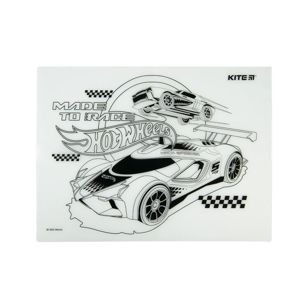 Підкладка настільна Kite силіконова розмальовка Hot Wheels, 30х40см (HW22-424) - picture 4